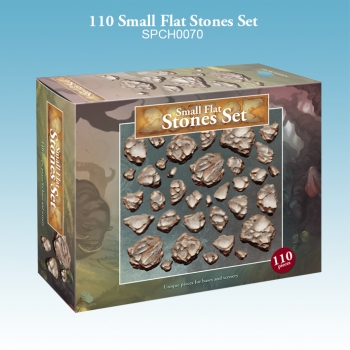 110 Small Flat Stones Set