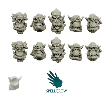 Spellcrow Orcs Steampunk Heads