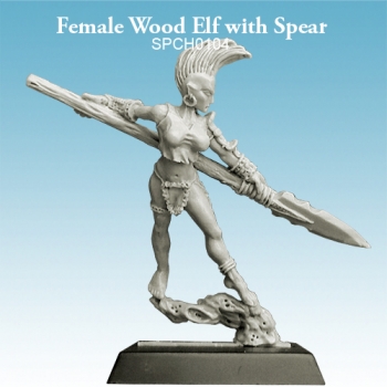 Female Wood Elf with Spear
