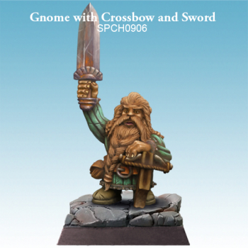 Gnome with Crossbow and Sword