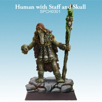 Human with Staff and Skull