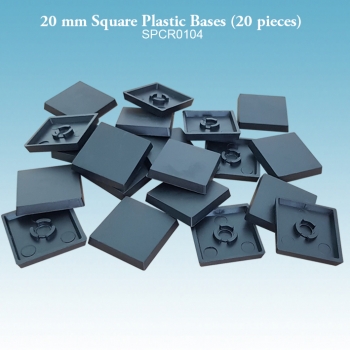 20 mm Square Plastic Bases (20 pcs)