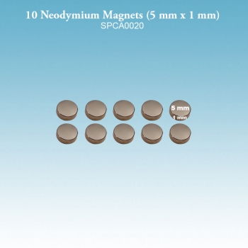 10 Neodymium Magnets (5 mm x 1 mm)