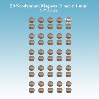 50 Neodymium Magnets (2 mm x 1 mm)