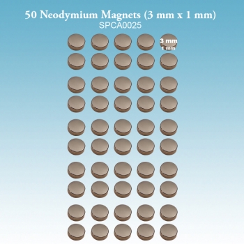 50 Neodymium Magnets (3 mm x 1 mm)