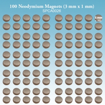 100 Neodymium Magnets (3 mm x 1 mm)